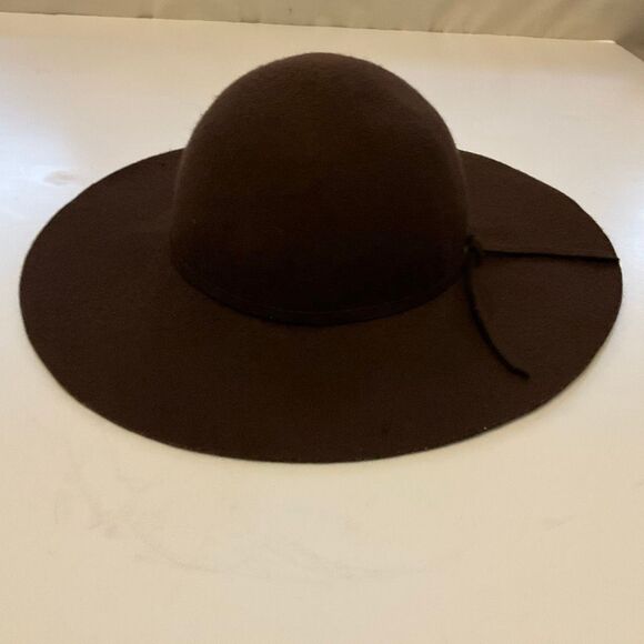 Chocolate Brown Rounded Floppy Annie Hall Hat Boho Eclectic Wide Brim - Picture 6 of 12